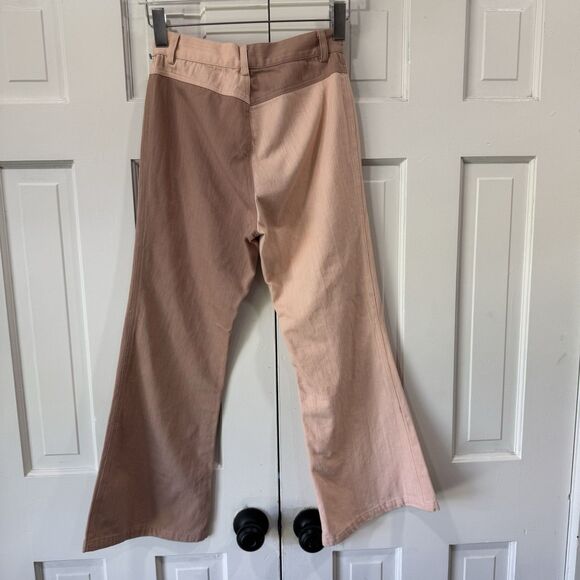 Tunnel Vision Marsha Flare Pants Heart Pockets 70s Twill Cotton Lightweight - Picture 3 of 12